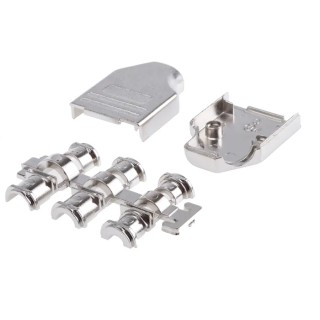 MH Connectors Zinc Angled D-Sub Backshell 9 Way Strain Relief MHDM35