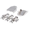 MH Connectors Zinc Angled D-Sub Backshell 9 Way Strain Relief MHDM35