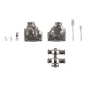 MH Connectors MHDM35 Series Zinc Angled D-Sub Backshell, 15 Contacts, Strain Relief, Nickel Plated