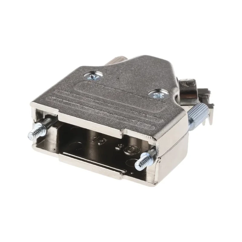 MH Connectors MHDM35 Series Zinc Angled D-Sub Backshell, 15 Contacts, Strain Relief, Nickel Plated 