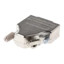 MH Connectors MHDM35 Series Zinc Angled D-Sub Backshell, 15 Contacts, Strain Relief, Nickel Plated 