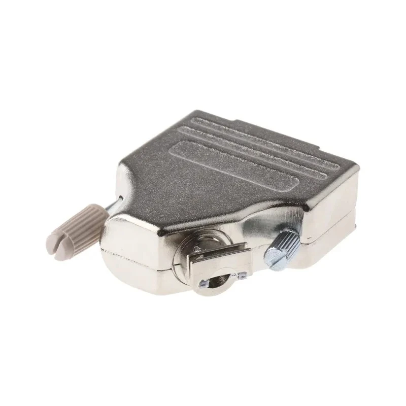 MH Connectors MHDM35 Series Zinc Angled D-Sub Backshell, 15 Contacts, Strain Relief, Nickel Plated 