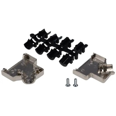 MH Connectors Zinc Angled D-Sub 15 Way Strain Relief Backshell MHDVSL15-K