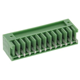 Phoenix Contact Pluggable Terminal Block, 12-Contact, 2.5 mm Pitch, 1 Row, 4A Current, Polybutylene Terephthalate 1881655