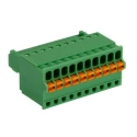 Phoenix Contact FK-MC 0.5/10-ST-2.5 Series Pluggable Terminal Block 10-Contact 2.5 mm Pitch Spring Cage Termination 1881406