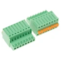 Phoenix Contact Pluggable Terminal Block FK-MC 0.5/8-ST-2.5 Series, 8 Contact, 2.5 mm Pitch, 4A, 80V, 1 Row, Green 1881383