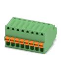Phoenix Contact Pluggable Terminal Block FK-MC 0.5/8-ST-2.5 Series, 8 Contact, 2.5 mm Pitch, 4A, 80V, 1 Row, Green 1881383