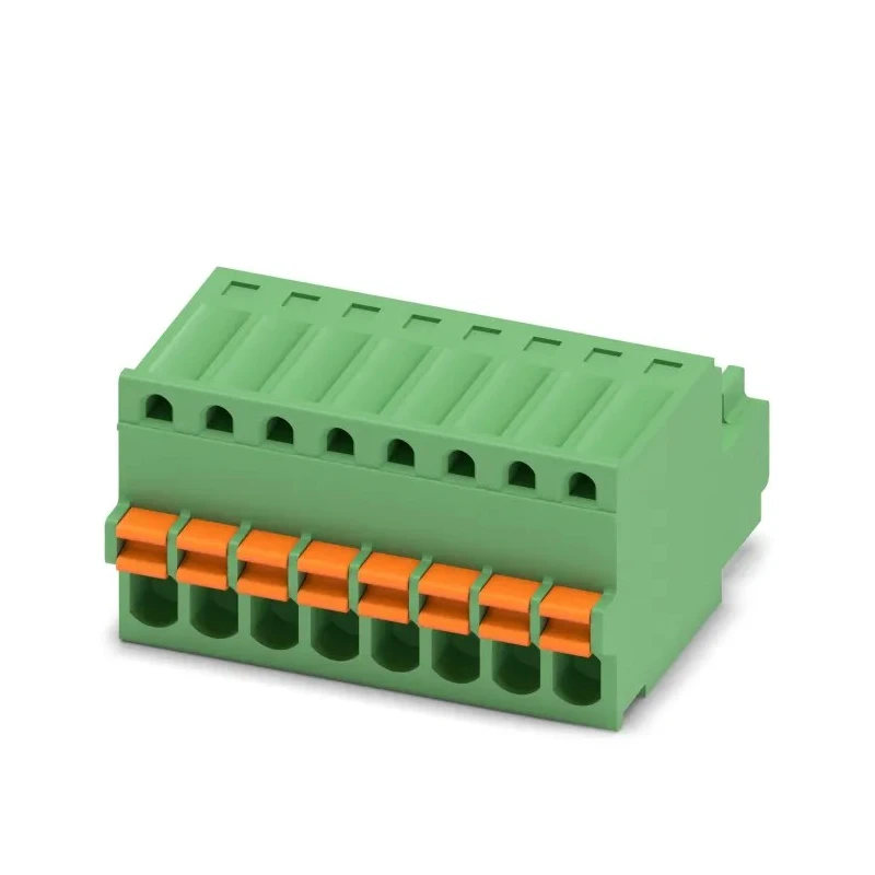 Phoenix Contact Pluggable Terminal Block FK-MC 0.5/8-ST-2.5 Series, 8 Contact, 2.5 mm Pitch, 4A, 80V, 1 Row, Green 1881383
