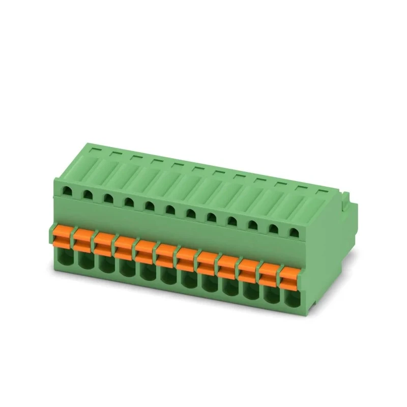 Phoenix Contact FK-MC 0.5/12-ST-2.5 Series Pluggable Terminal Block, 12-Contact, 2.5 mm Pitch, 1 Row, Spring Cage 1881422