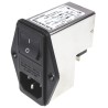 Schurter Panel Mount IEC Connector Male 2 Pole 1 Fuse 6A 250V ac Quick Connect 4304.4004