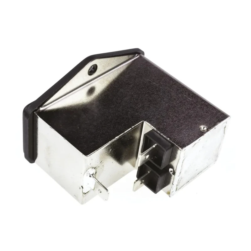 Schurter Panel Mount IEC Connector Male 2 Pole 1 Fuse 6A 250V ac Quick Connect 4304.4004