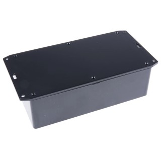 Hammond Flanged Flame Retardant ABS Enclosure IP54 61 mm x 191 mm x 110 mm 1591EFLBK