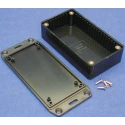 Hammond Flanged Black Flame Retardant ABS Enclosure IP54 25 mm x 165 mm x 71 mm 1591HFLBK