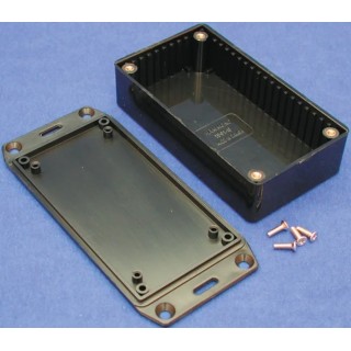 Hammond Flanged Black Flame Retardant ABS Enclosure IP54 25 mm x 165 mm x 71 mm 1591HFLBK
