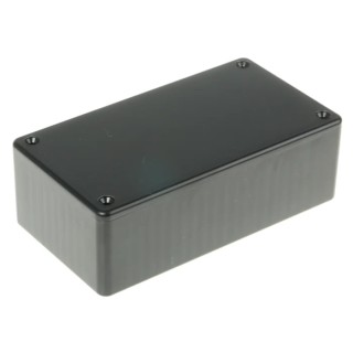Hammond 1591 Series Flame Retardant ABS Enclosure Black Lid IP54 120mm x 65mm x 40mm IP54