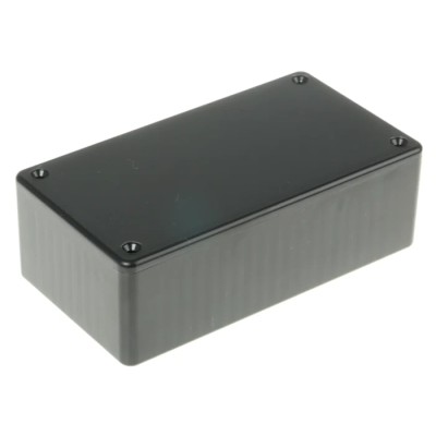 Hammond 1591 Series Flame Retardant ABS Enclosure Black Lid IP54 120mm x 65mm x 40mm IP54