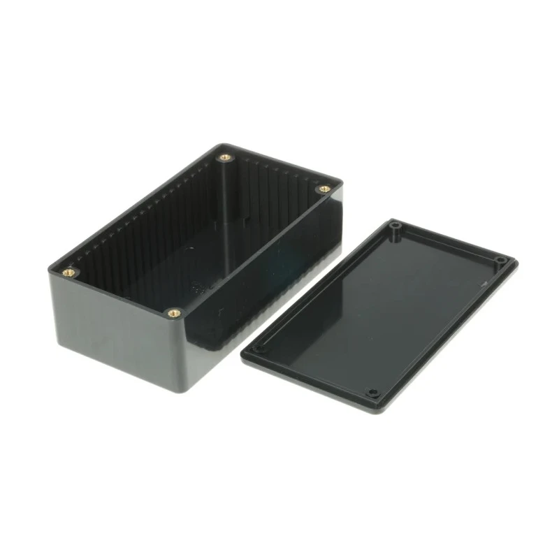 Hammond 1591 Series Flame Retardant ABS Enclosure Black Lid IP54 120mm x 65mm x 40mm IP54