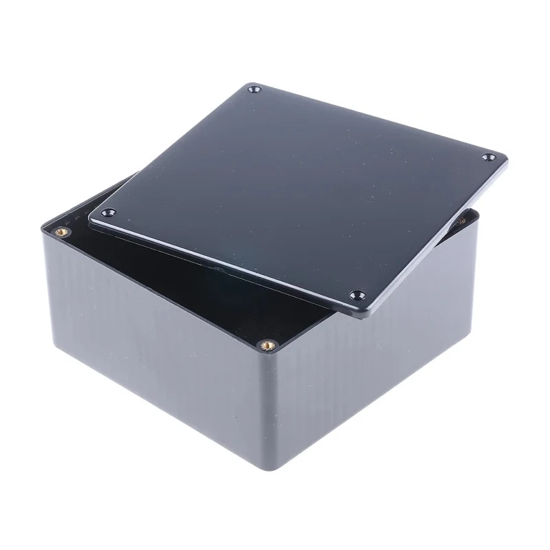 Hammond 1591 Series Flame Retardant ABS Enclosure IP54, Black Lid, 59 mm x 120 mm x 120 mm IP54
