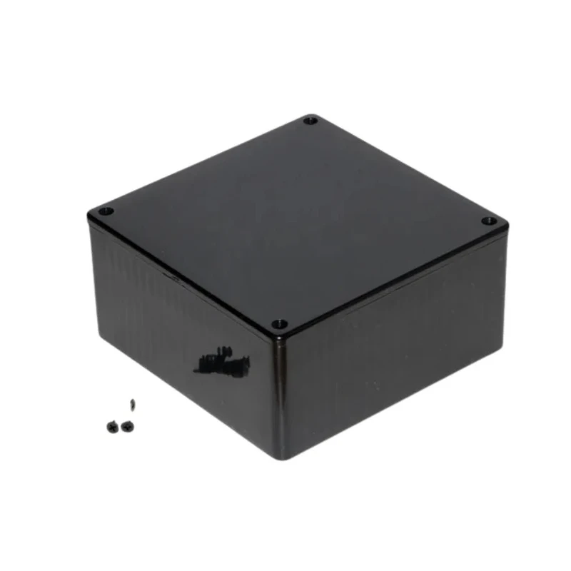 Hammond 1591 Series Flame Retardant ABS Enclosure IP54, Black Lid, 59 mm x 120 mm x 120 mm IP54