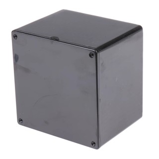 Hammond 1591 Series Flame Retardant ABS Black Lid Enclosure, IP54, 94 mm x 120 mm x 120 mm 