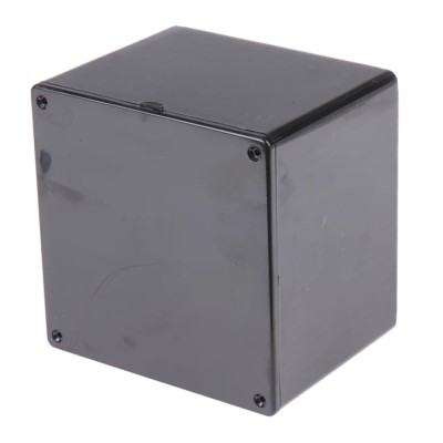 Hammond 1591 Series Flame Retardant ABS Black Lid Enclosure, IP54, 94 mm x 120 mm x 120 mm 