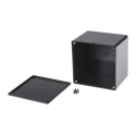 Hammond 1591 Series Flame Retardant ABS Black Lid Enclosure, IP54, 94 mm x 120 mm x 120 mm 