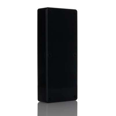RS PRO 1591 Series Flame Retardant ABS Black Enclosure IP54 29 mm x 166 mm x 71 mm 1591HBK