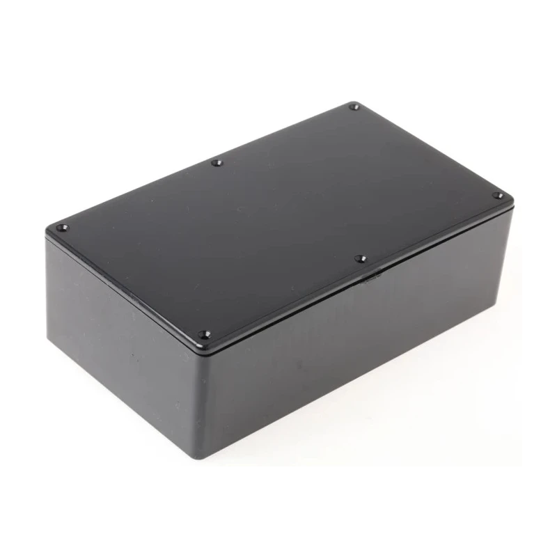 Hammond Flanged 1591 Series Black Flame Retardant ABS Enclosure IP54 61 mm x 191 mm x 110 mm 1591EBK