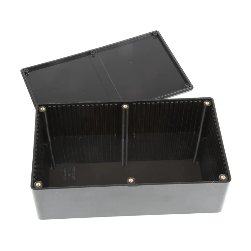 Hammond Flanged 1591 Series Black Flame Retardant ABS Enclosure IP54 61 mm x 191 mm x 110 mm 1591EBK
