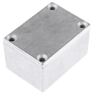 Hammond Die Cast Aluminium Enclosure with Natural Lid, IP65 Rated, 31 mm x 53 mm x 38 mm 1590WH