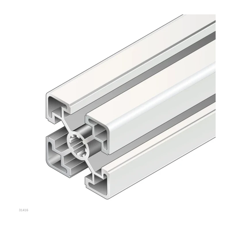 Bosch Rexroth Silver Aluminium Strut Profile 45 x 45 mm 10 mm Groove, 1 m Length, Series MGE 13.2 3842992425/1000