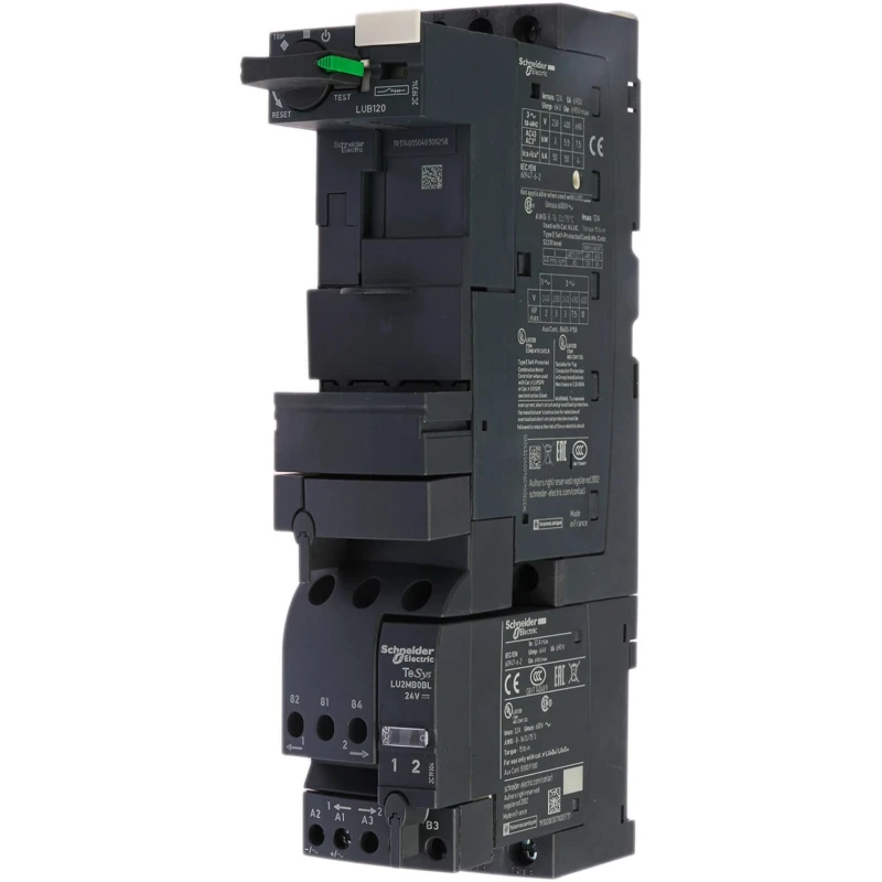 Schneider Electric U-Line Advanced Motor Starter Reversible 690V AC 5.5 kW 3 Phase IP40 IP20 LU2B12BL