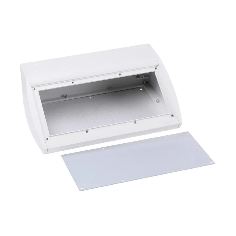 METCASE Unidesk Series Black Grey Aluminium Desktop Enclosure Sloped Front 102 mm M5330105RS