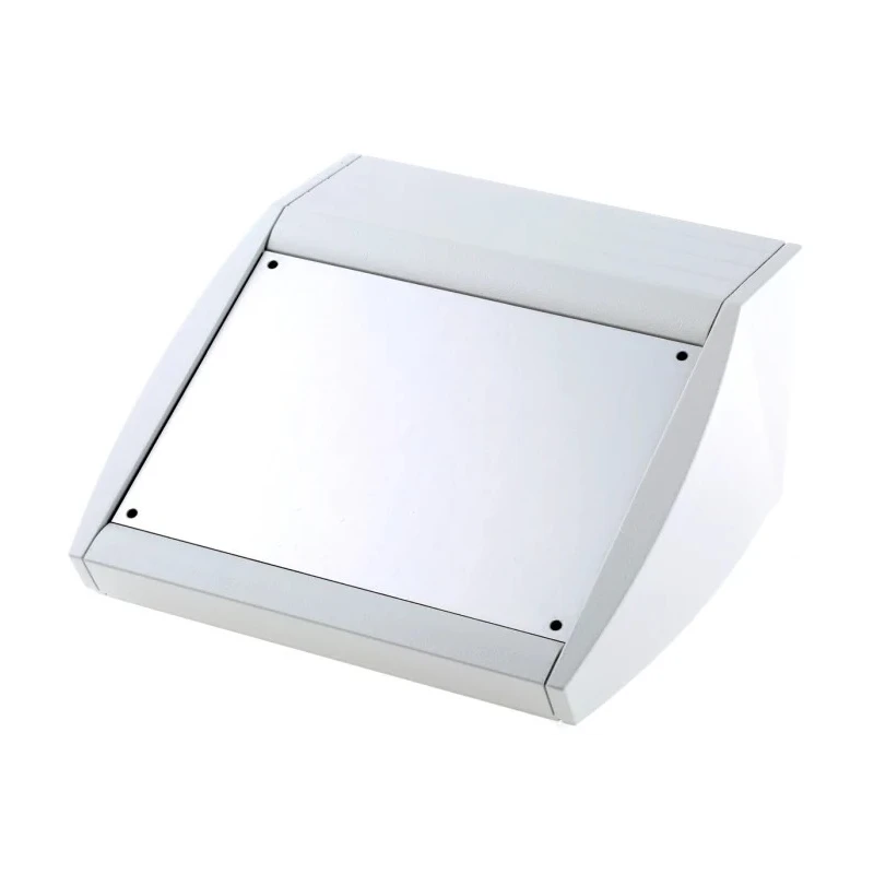 METCASE Aluminium Enclosure Desktop Enclosure Sloped Front Black RAL 9005, RAL 7035 200 mm x 400 mm x 102 mm M5320105RS