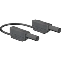 Staubli Connector Test Lead 15A, Black, 250 mm Lead Length 66.8563-025-21