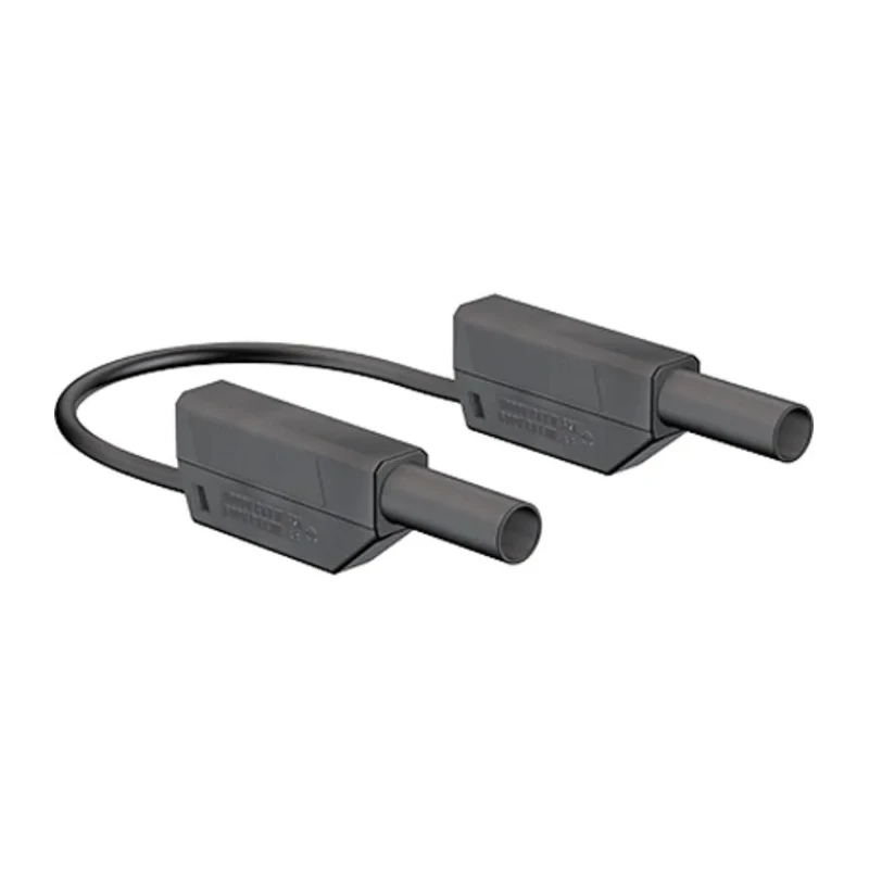 Staubli Connector Test Lead 15A, Black, 250 mm Lead Length 66.8563-025-21