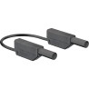 Staubli Connector Test Lead 15A, Black, 250 mm Lead Length 66.8563-025-21