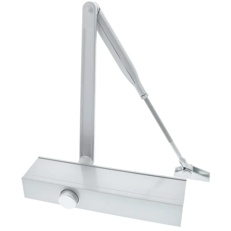 Briton Silver Overhead Adjustable Strength Door Closer Fire Door Compatible 80kg Maximum Door Weight 1.1m Maximum 1120B.SES