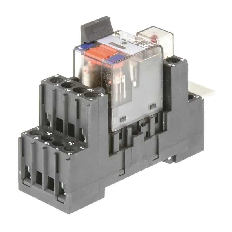 TE Connectivity DIN Rail Power Relay 24V DC Coil 12A Switching Current DPDT PT2S7LC4 8-1415074-1