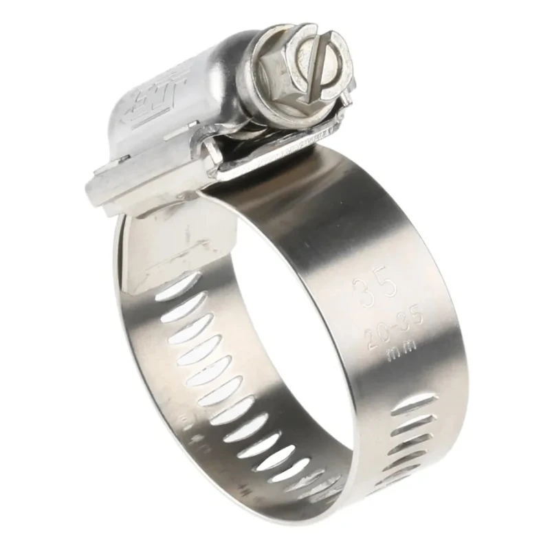 HI-TORQUE Stainless Steel Slotted Hex Worm Drive Hose & Jubilee Clip 16mm Width 20-35mm ID HTM35P