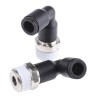 Legris LF3000 Series Male Pneumatic Fitting Nickel Plated Brass 3/8 in R LF3000