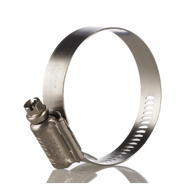 HI-TORQUE Heavy-Duty Stainless Steel Slotted Hex Worm Drive Hose Clip 40-60 mm ID HTM60P