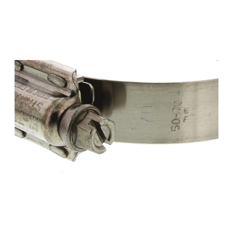 HI-TORQUE Stainless Steel Slotted Hex Worm Drive Hose Clip 70 mm ID HTM70P