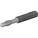 Staubli Black Test Connector Adapter with Brass Contacts and Nickel Plating 22.5163-21