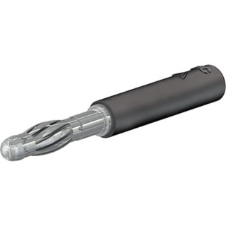 Staubli Black Test Connector Adapter with Brass Contacts and Nickel Plating 22.5163-21