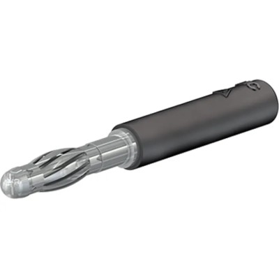 Staubli Black Test Connector Adapter with Brass Contacts and Nickel Plating 22.5163-21
