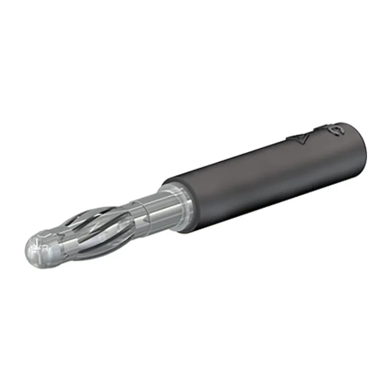 Staubli Black Test Connector Adapter with Brass Contacts and Nickel Plating 22.5163-21