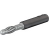 Staubli Black Test Connector Adapter with Brass Contacts and Nickel Plating 22.5163-21
