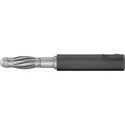 Staubli Black Test Connector Adapter with Brass Contacts and Nickel Plating 22.5163-21