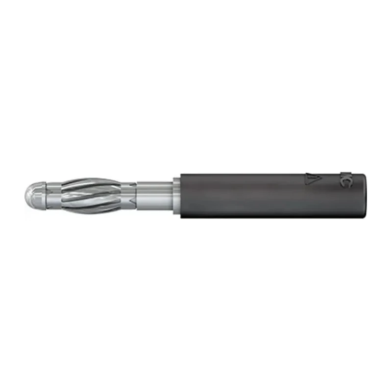 Staubli Black Test Connector Adapter with Brass Contacts and Nickel Plating 22.5163-21